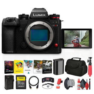 Panasonic Lumix S1R II Mirrorless Camera + More Accessory Bundle Panasonic