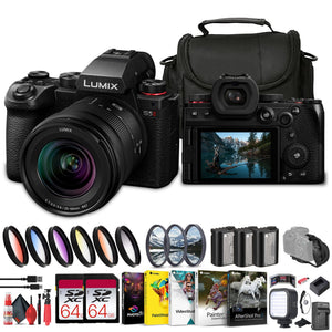Panasonic Lumix S5 II Mirrorless Camera with 20-60mm Lens + 2 x 64GB Memory Card + More