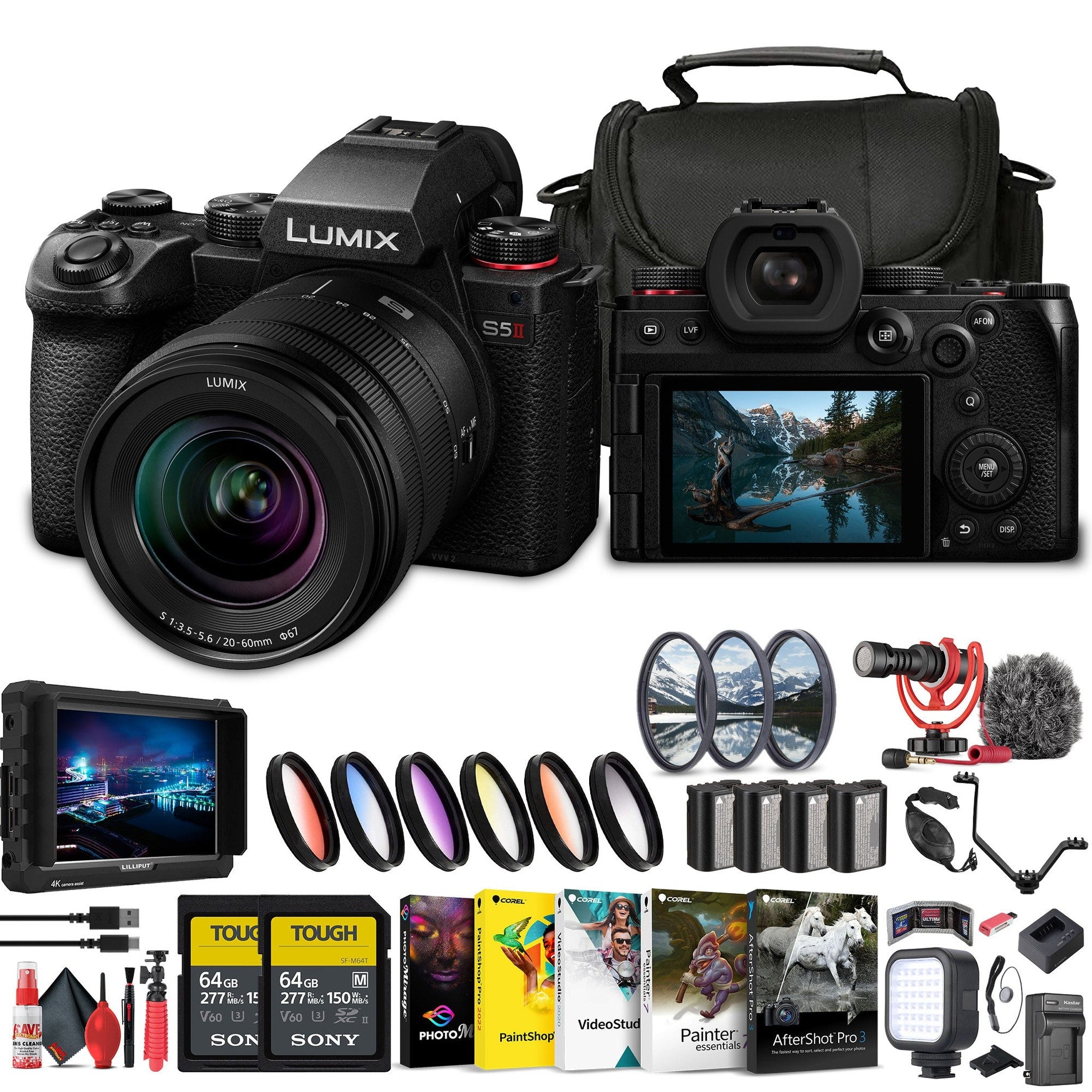 Panasonic Lumix S5 II Mirrorless Camera with 20-60mm Lens + 4K Monitor + More Panasonic