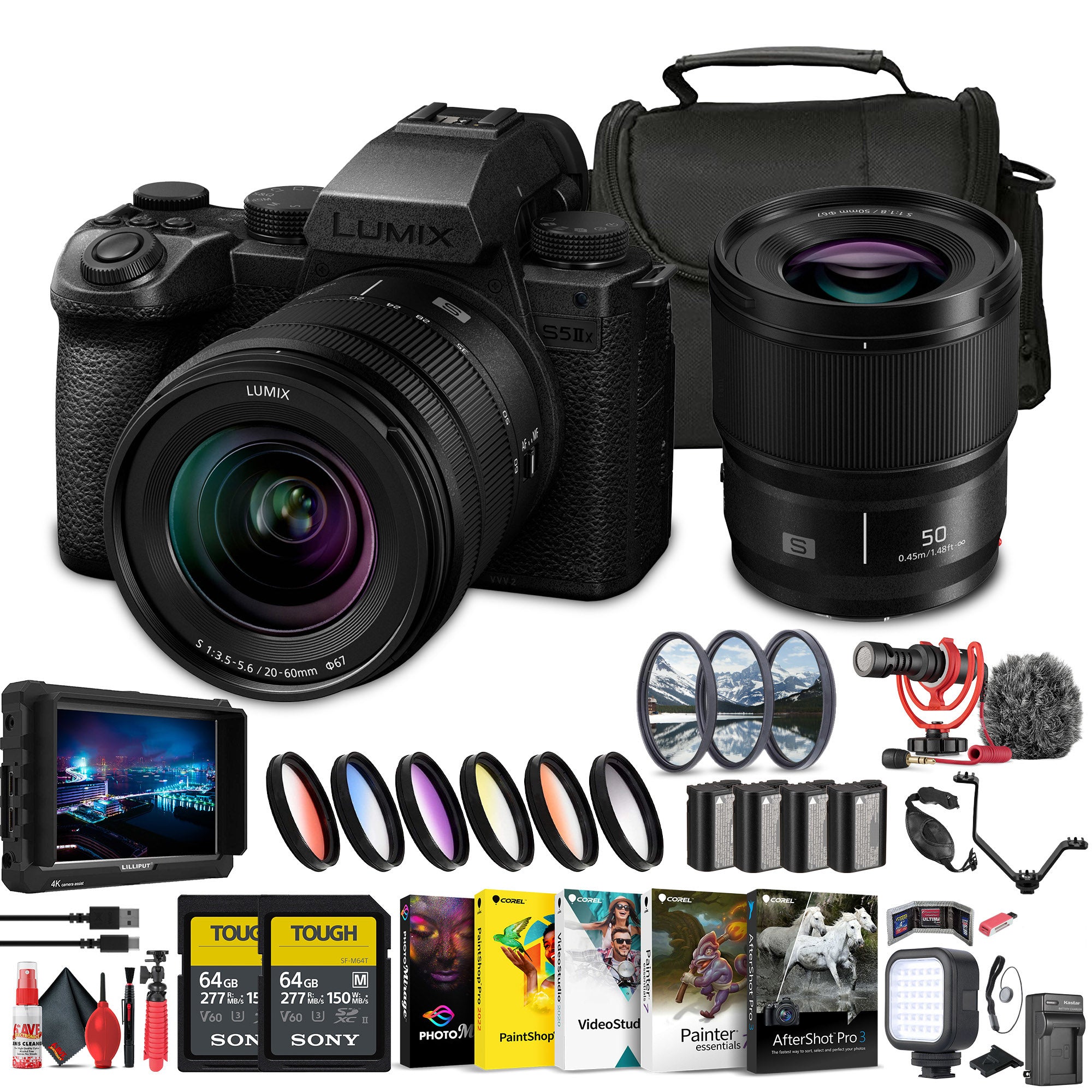 Panasonic Lumix S5 IIX Mirrorless Camera with 20-60mm and 50mm Lenses Kit