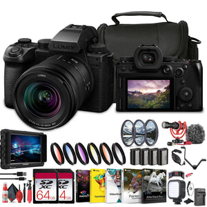 Panasonic Lumix S5 IIX Mirrorless Camera with 20-60mm Lens + 4K Monitor + More