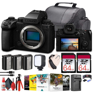 Panasonic Lumix S5 IIX Mirrorless Camera + 2 x 64GB Card + Corel Software + More