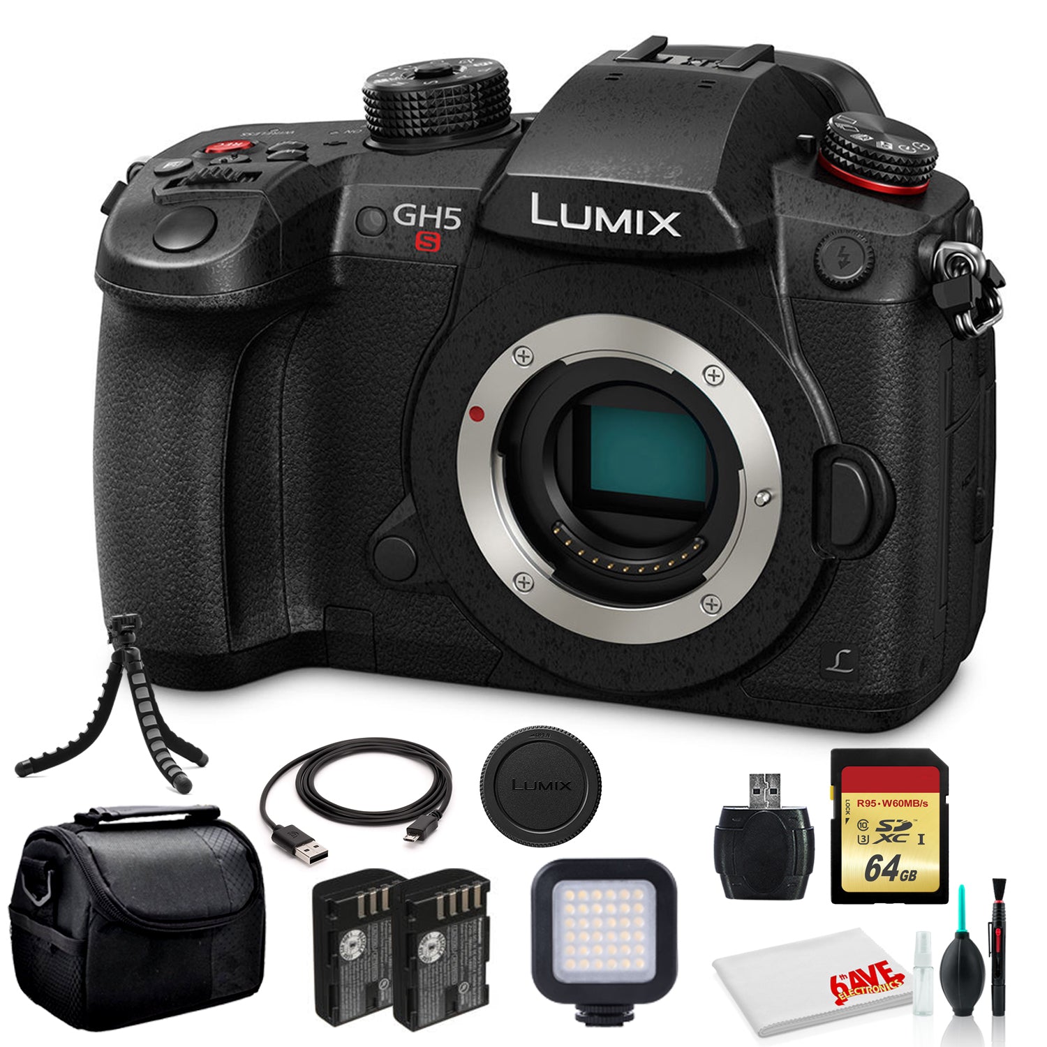 Panasonic Lumix DC-GH5S Mirrorless Digital Camera (DC-GH5S) Starter Bundle