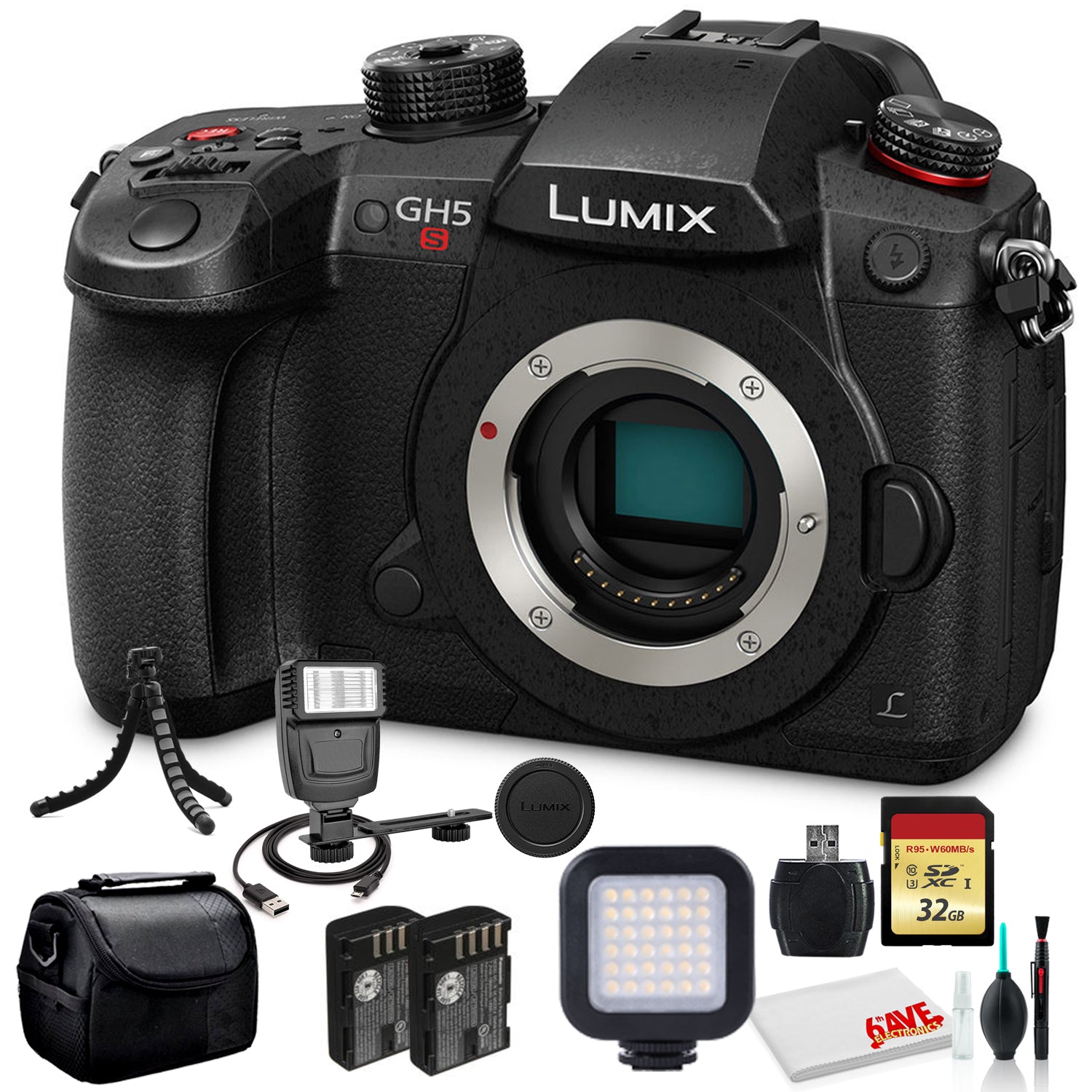 Panasonic Lumix DC-GH5S Mirrorless Digital Camera (DC-GH5S) Advanced Bundle