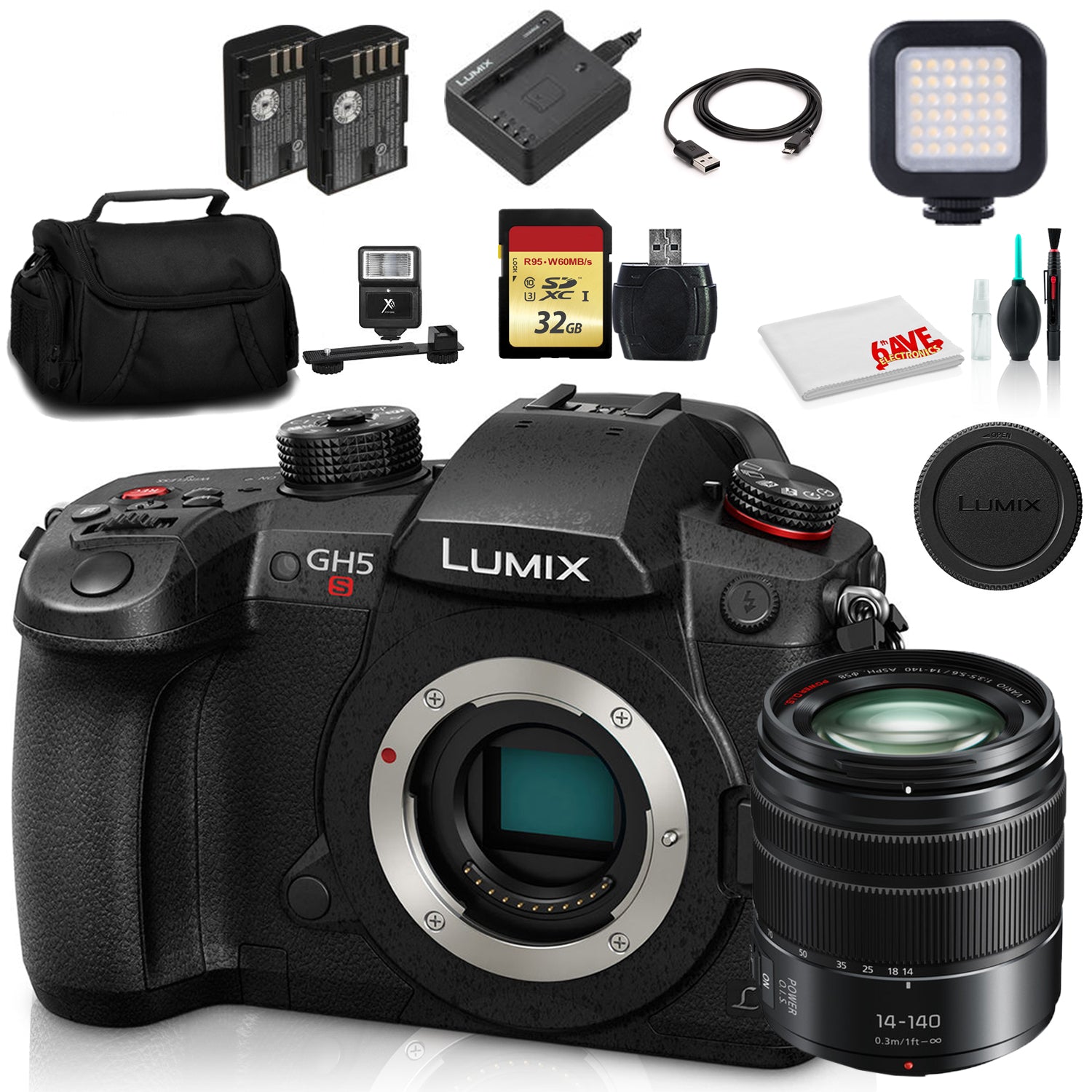 Panasonic Lumix DC-GH5S Mirrorless Digital Camera (DC-GH5S) Extreme Bundle