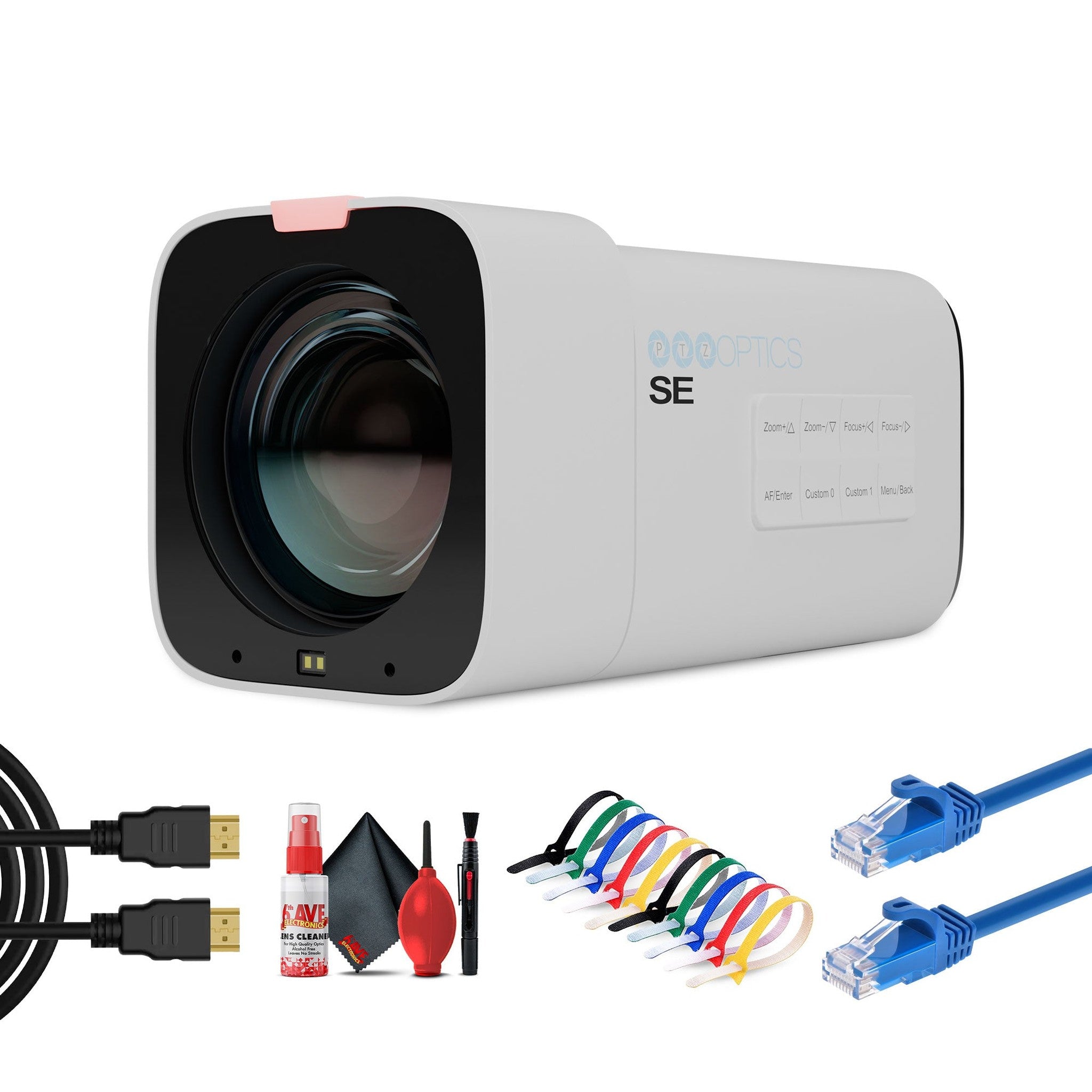 PTZOptics Studio SE Hive-Linked PTZ Camera w/ 12x Optical Zoom, HD Streaming–White | More