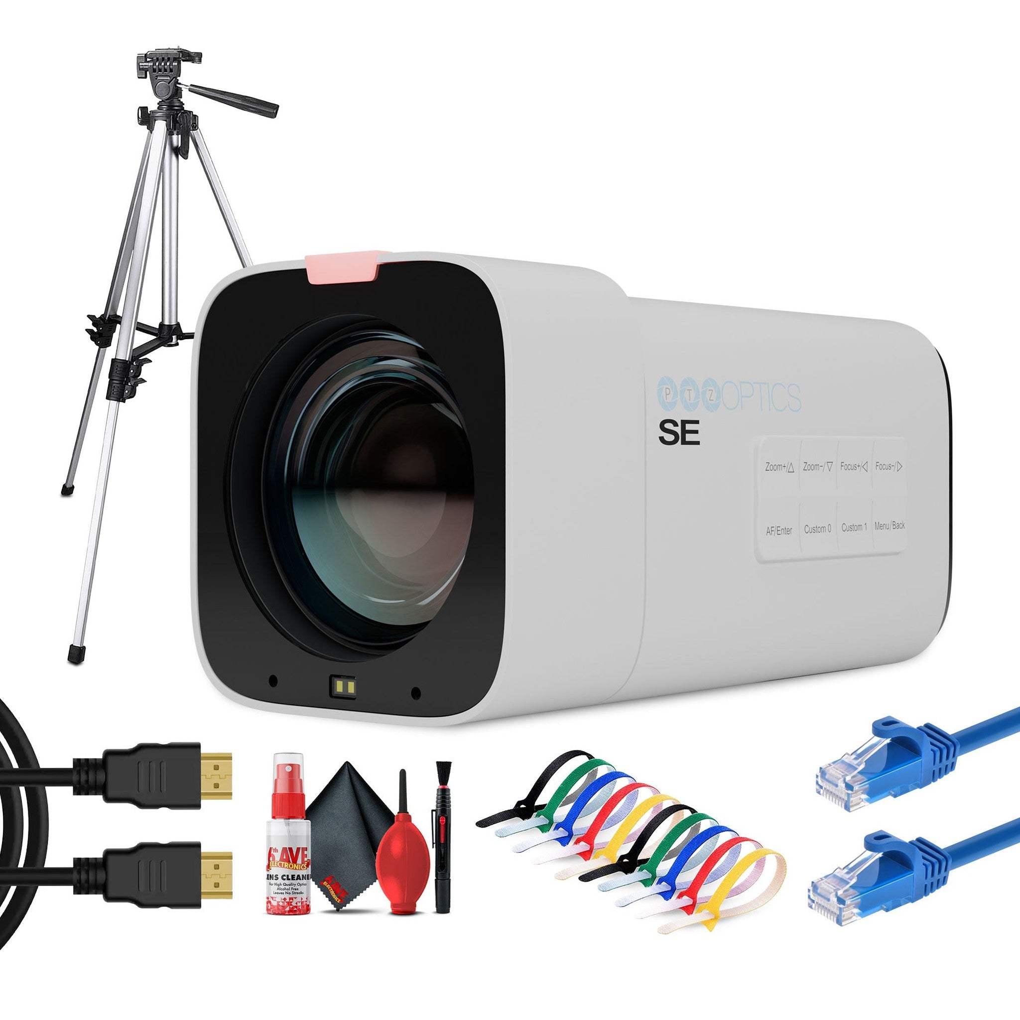 PTZOptics Studio SE Hive-Linked PTZ Camera w/ 12x Optical Zoom, HD Streaming–White | More