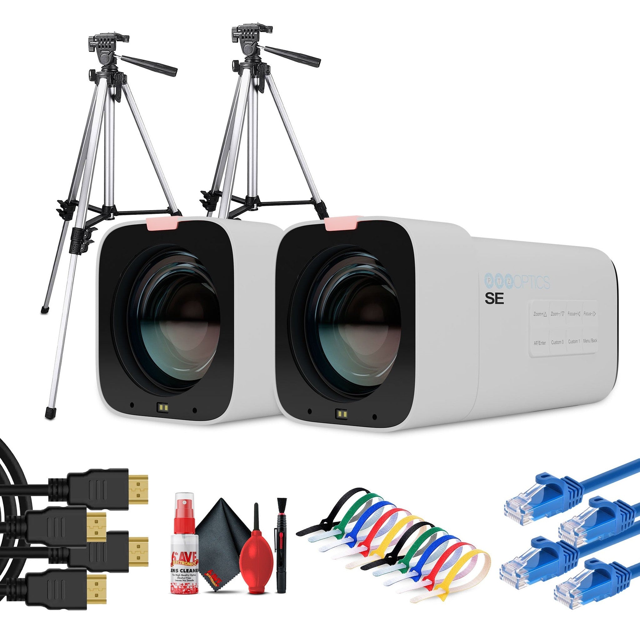 PTZOptics Studio SE Hive-Linked PTZ Camera w/ 12x Optical Zoom, HD Streaming–White | More