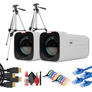 PTZOptics Studio SE Hive-Linked PTZ Camera w/ 12x Optical Zoom, HD Streaming–White | More