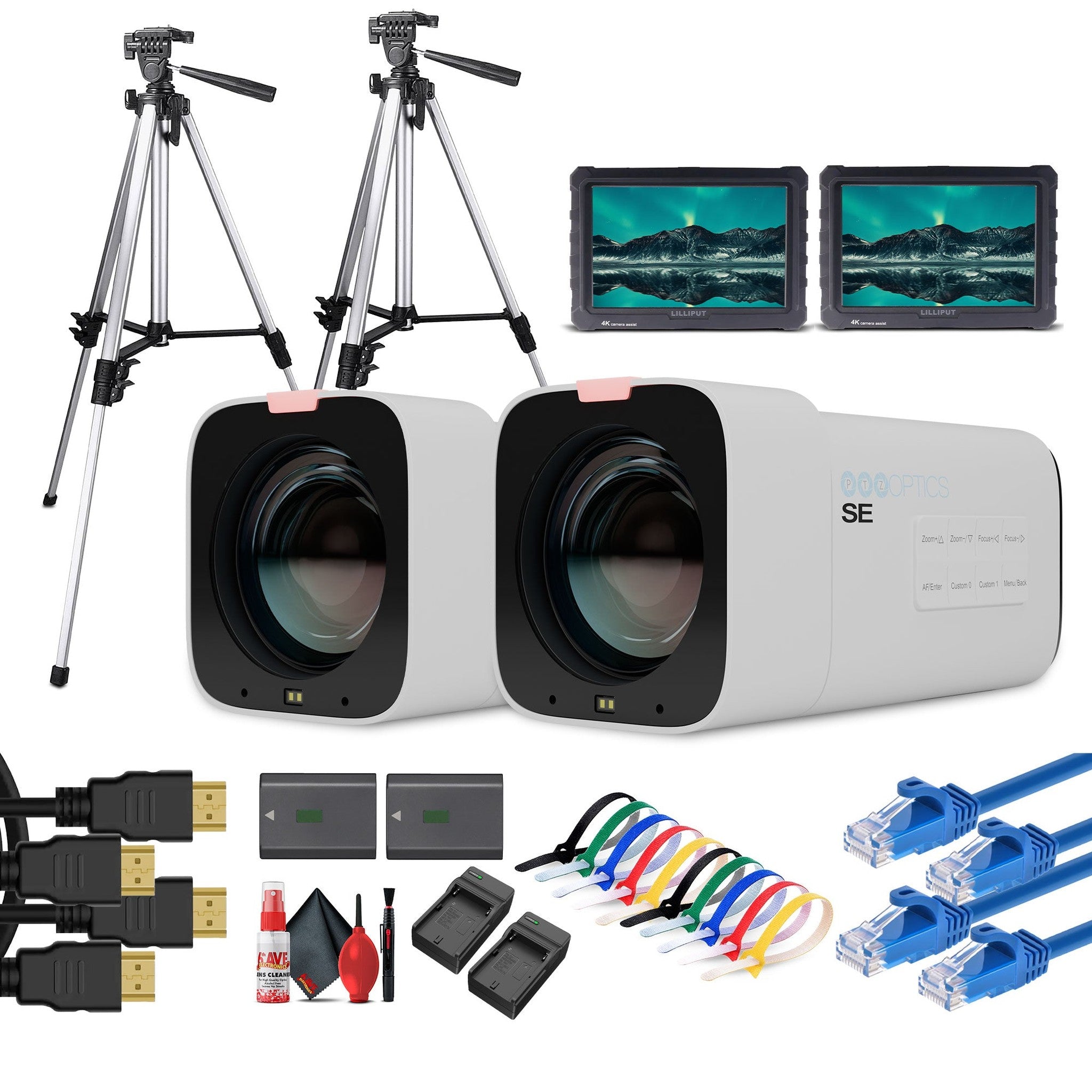 PTZOptics Studio SE Hive-Linked PTZ Camera w/ 12x Optical Zoom, HD Streaming–White | More