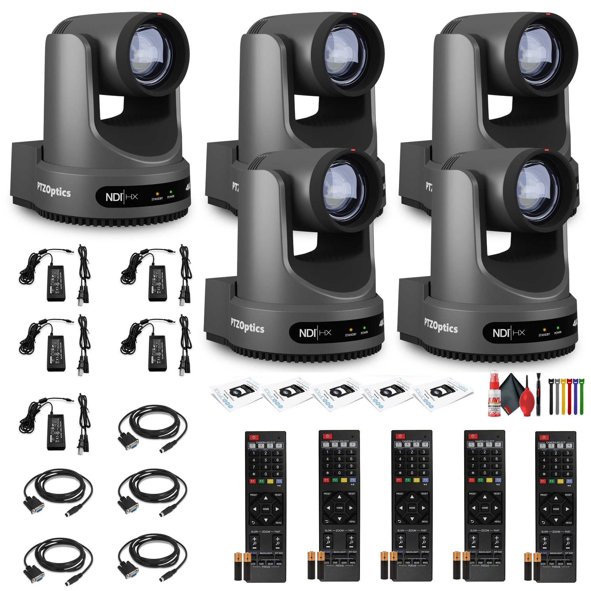 5 x PTZOptics Move 4K PTZ Camera with 20x Zoom Gray PT20X-4K-GY-G3