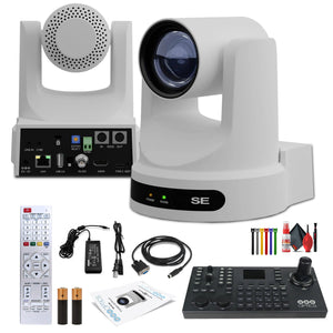 PTZOptics Move SE PTZ Camera with 20x Optical Zoom + SuperJoy PTZ Camera Joystick Controller