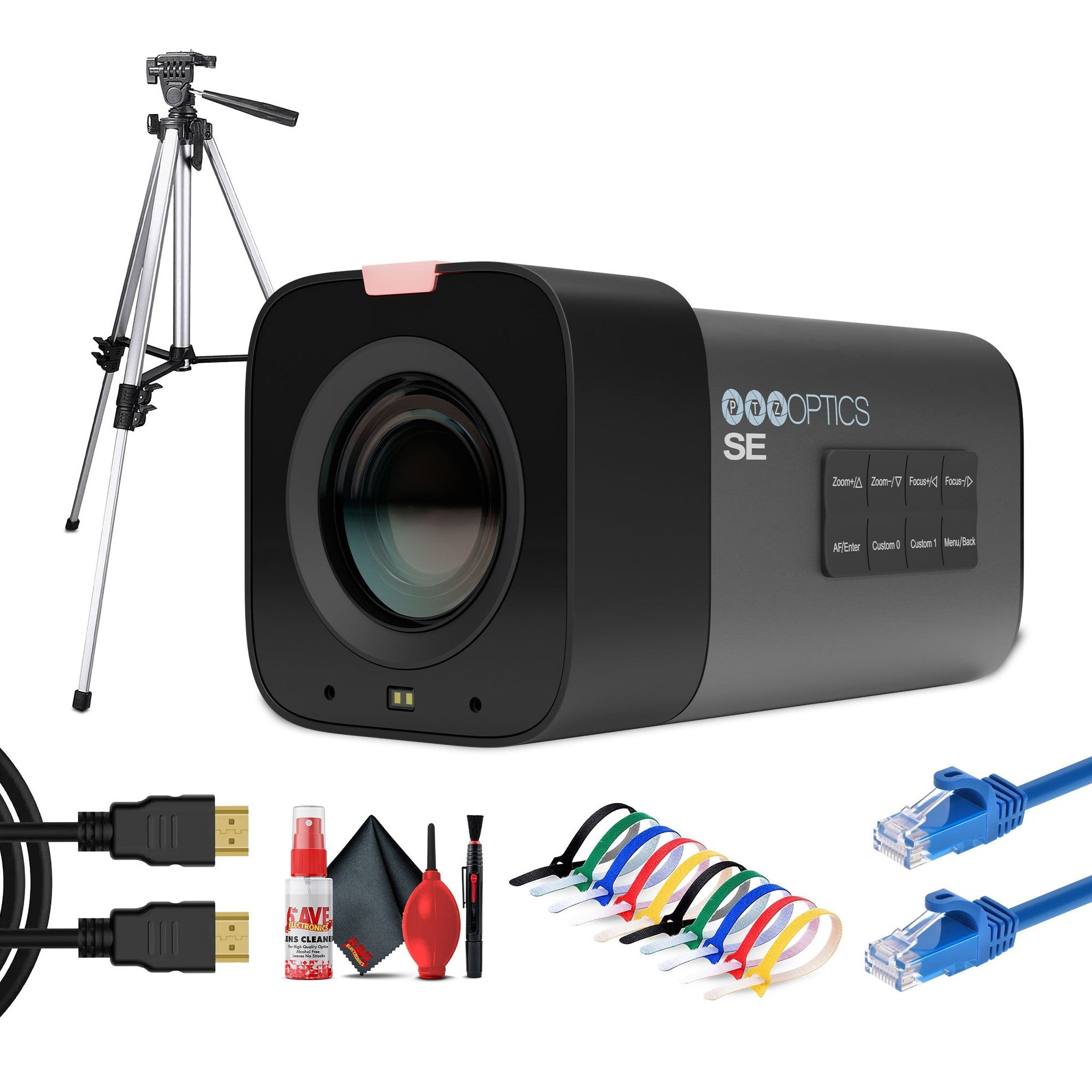 PTZOptics Studio SE Hive-Linked PTZ Camera w/ 20x Optical Zoom, HD Streaming– Gray | More