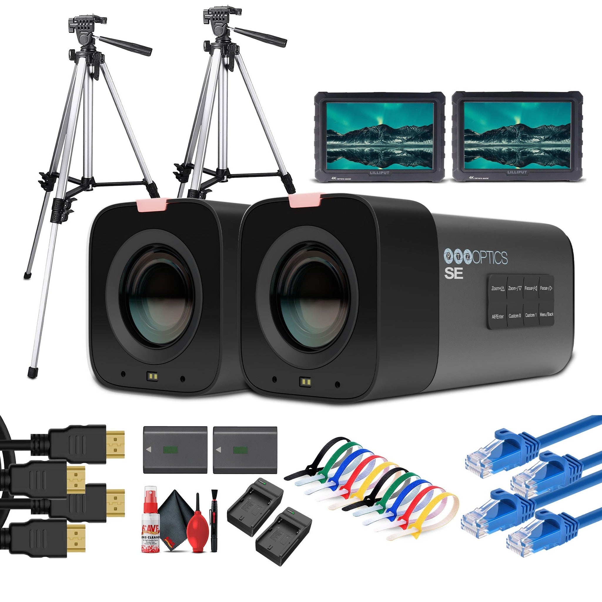 PTZOptics Studio SE Hive-Linked PTZ Camera w/ 20x Optical Zoom, HD Streaming– Gray | More