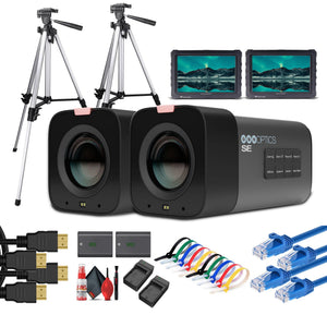 PTZOptics Studio SE Hive-Linked PTZ Camera w/ 20x Optical Zoom, HD Streaming– Gray | More