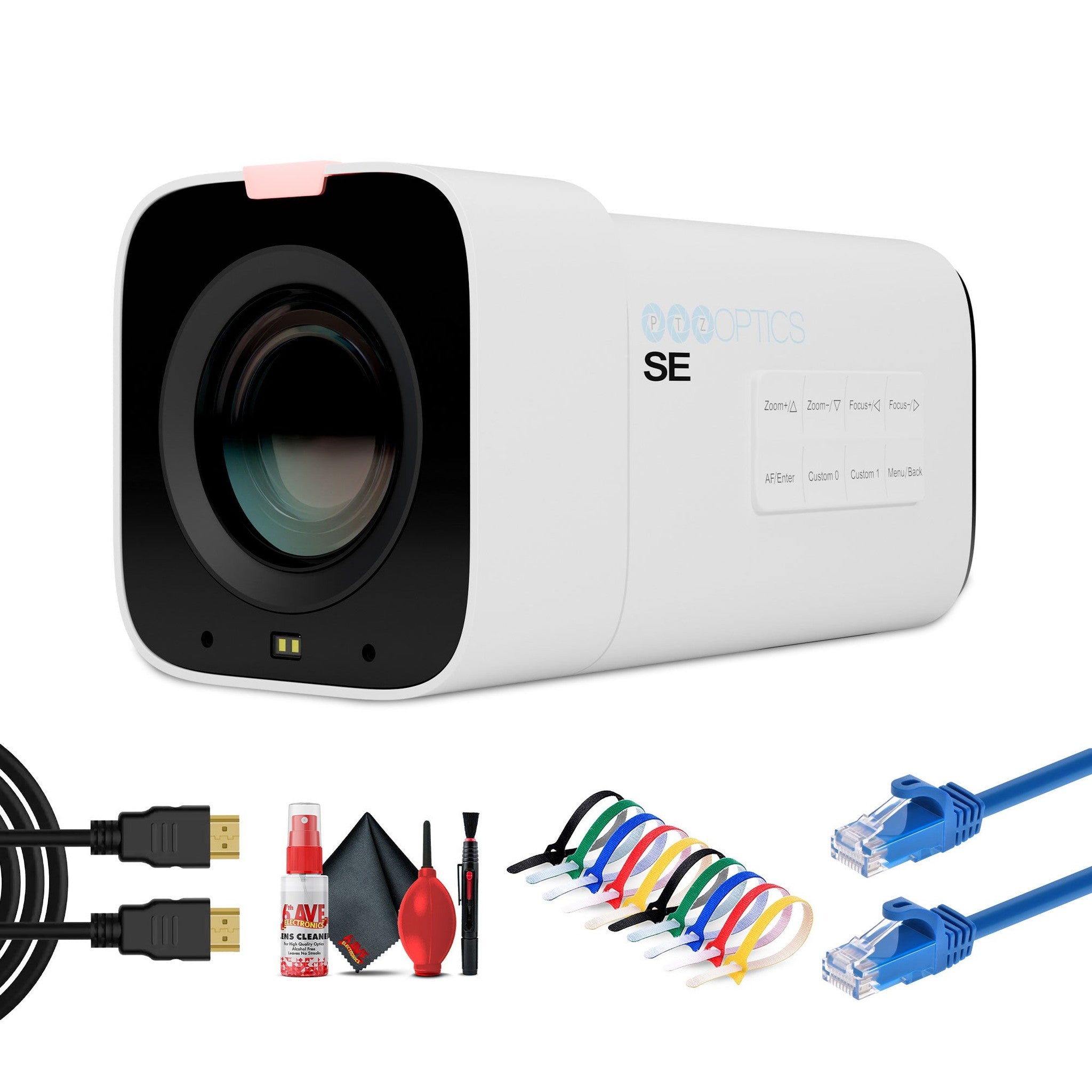 PTZOptics Studio SE Hive-Linked PTZ Camera w/ 20x Optical Zoom, HD Streaming–White | More
