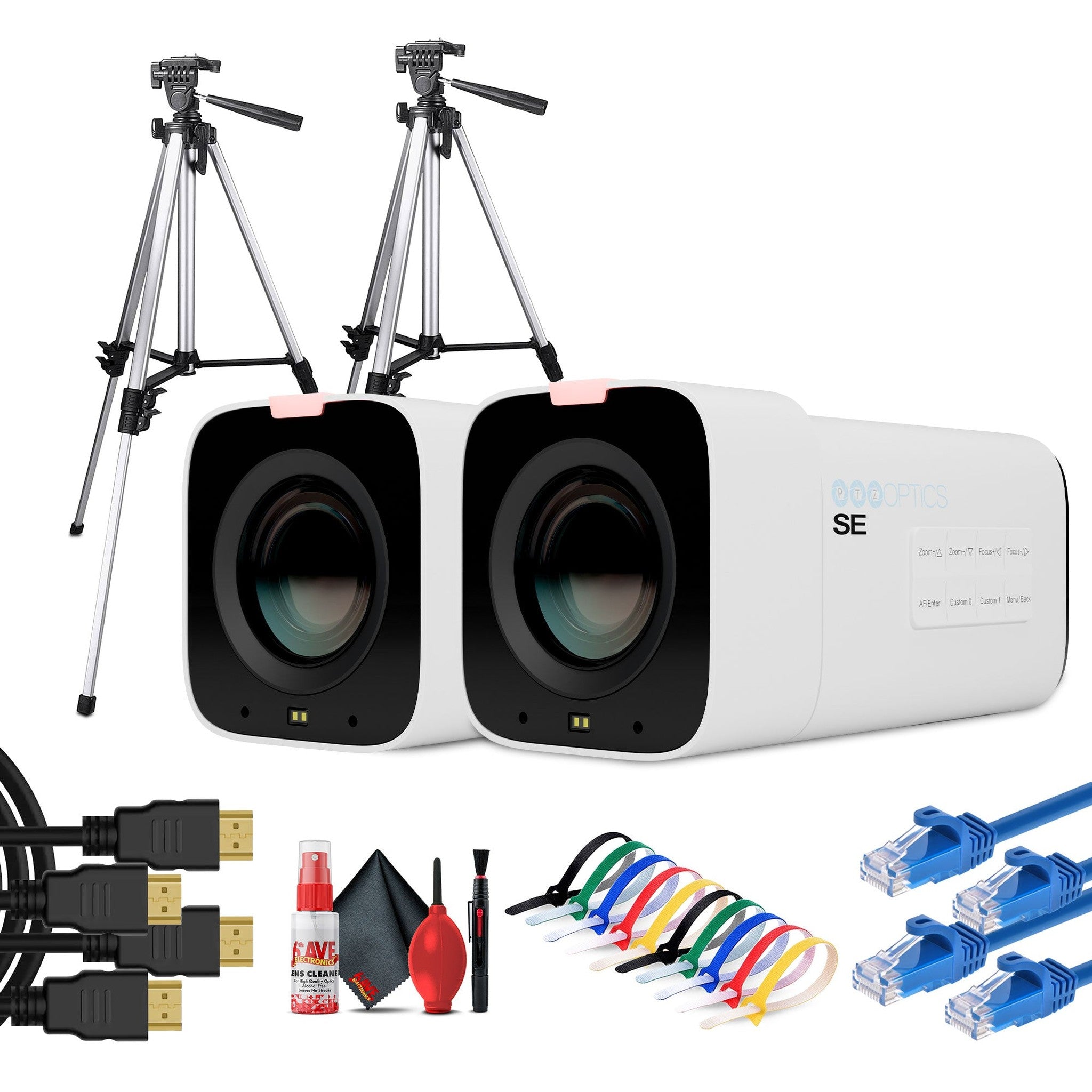 PTZOptics Studio SE Hive-Linked PTZ Camera w/ 20x Optical Zoom, HD Streaming–White | More