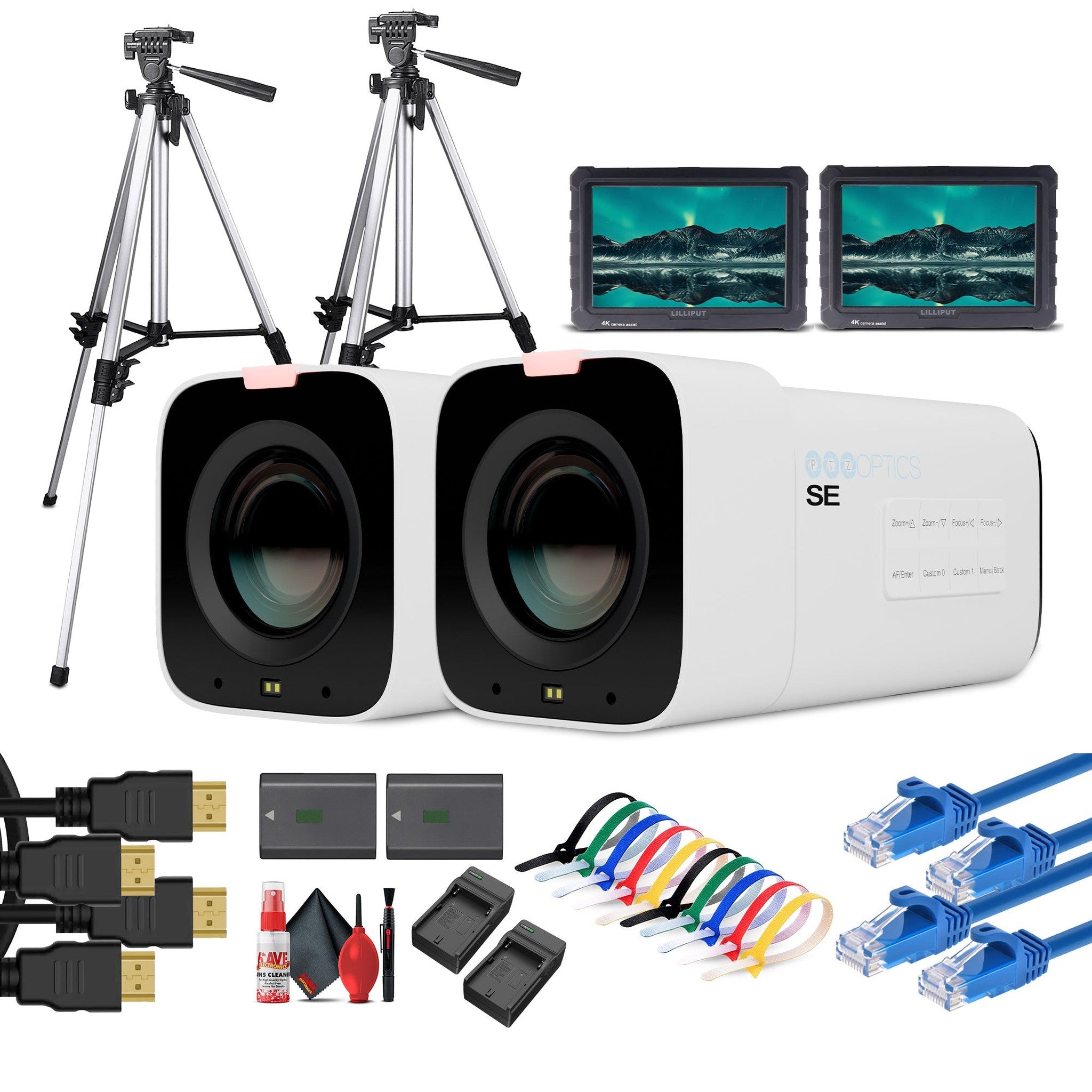 PTZOptics Studio SE Hive-Linked PTZ Camera w/ 20x Optical Zoom, HD Streaming–White | More