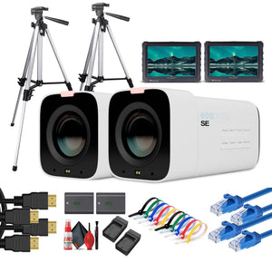 PTZOptics Studio SE Hive-Linked PTZ Camera w/ 20x Optical Zoom, HD Streaming–White | More