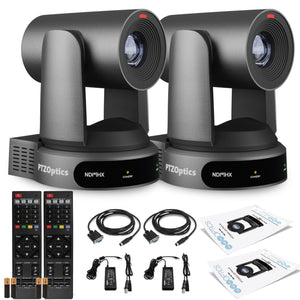 2 x PTZOptics Move 4K PTZ Camera with 30x Zoom Gray PT30X-4K-GY-G3 PTZOptics