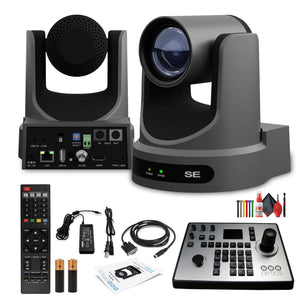 PTZOptics Move SE PTZ Camera with 30x Optical Zoom PT30X-SE-GY-G3 + PT-JOY-G4 Controller