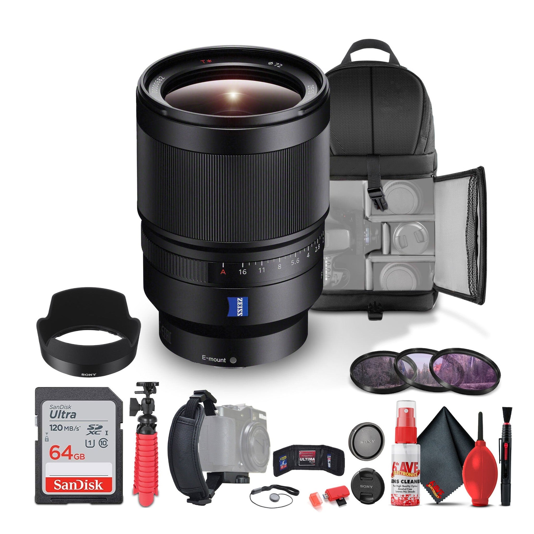 Sony Distagon T FE 35mm f/1.4 ZA Standard Lens for Mirrorless Cameras SEL35F14Z - Bundle Sony