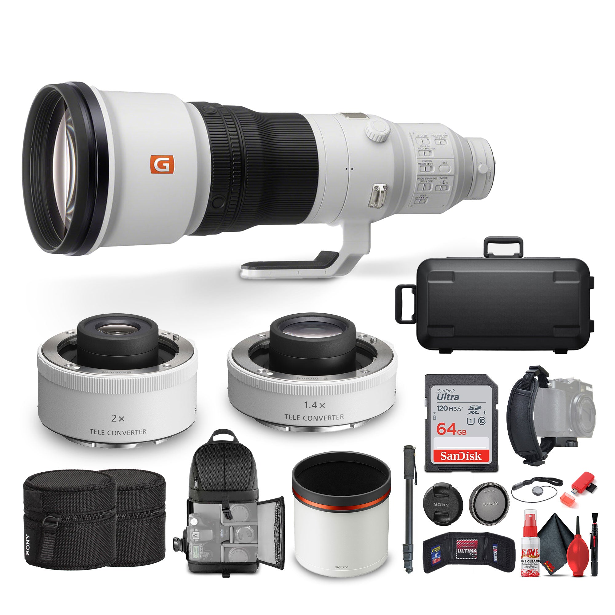 Sony FE 600mm f/4 GM OSS Super Telephoto Lens + Sony FE 1.4x Teleconverter + More - Bundle