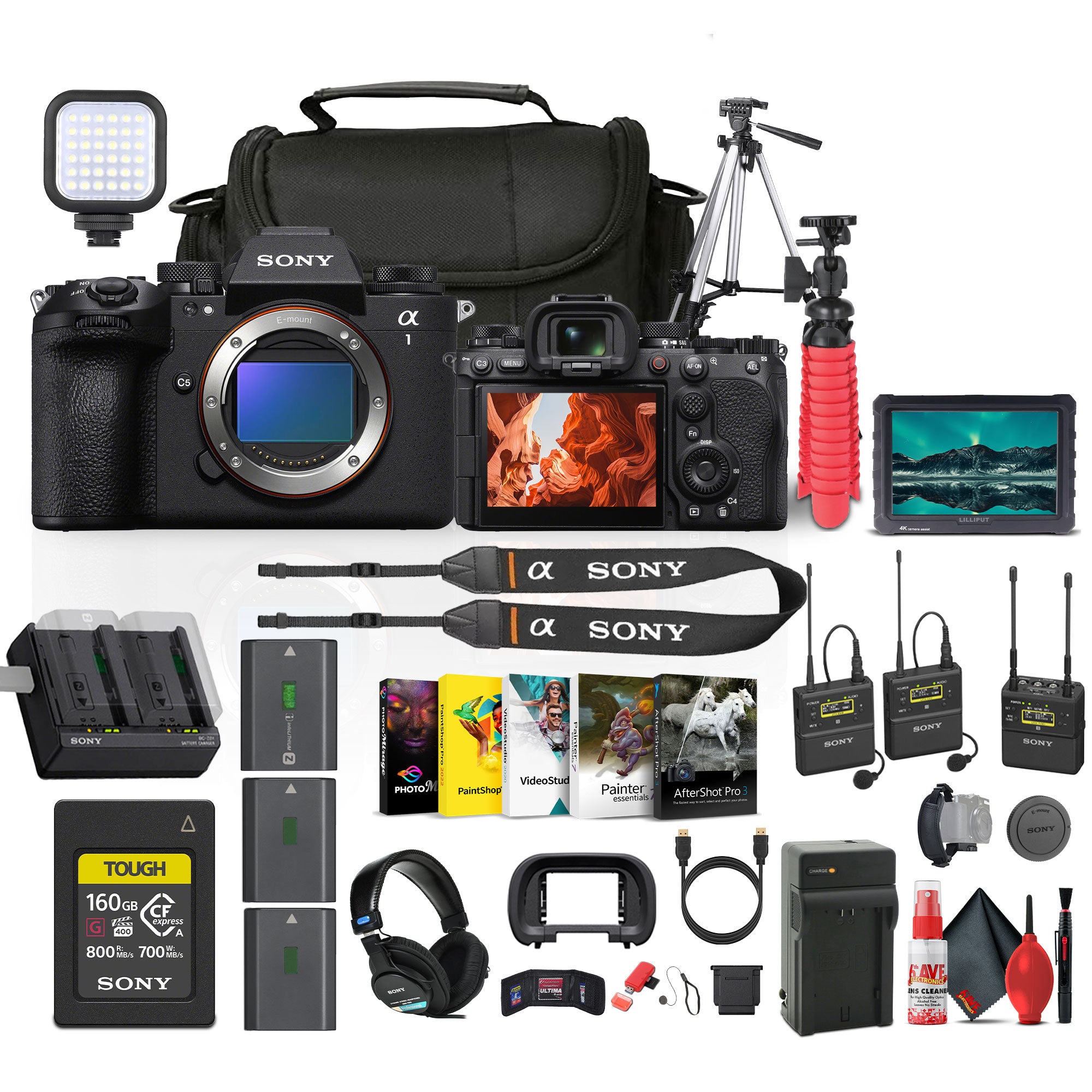 Sony Alpha a1 II Full-Frame Interchangeable Lens Mirrorless Camera + Mic System Bundle