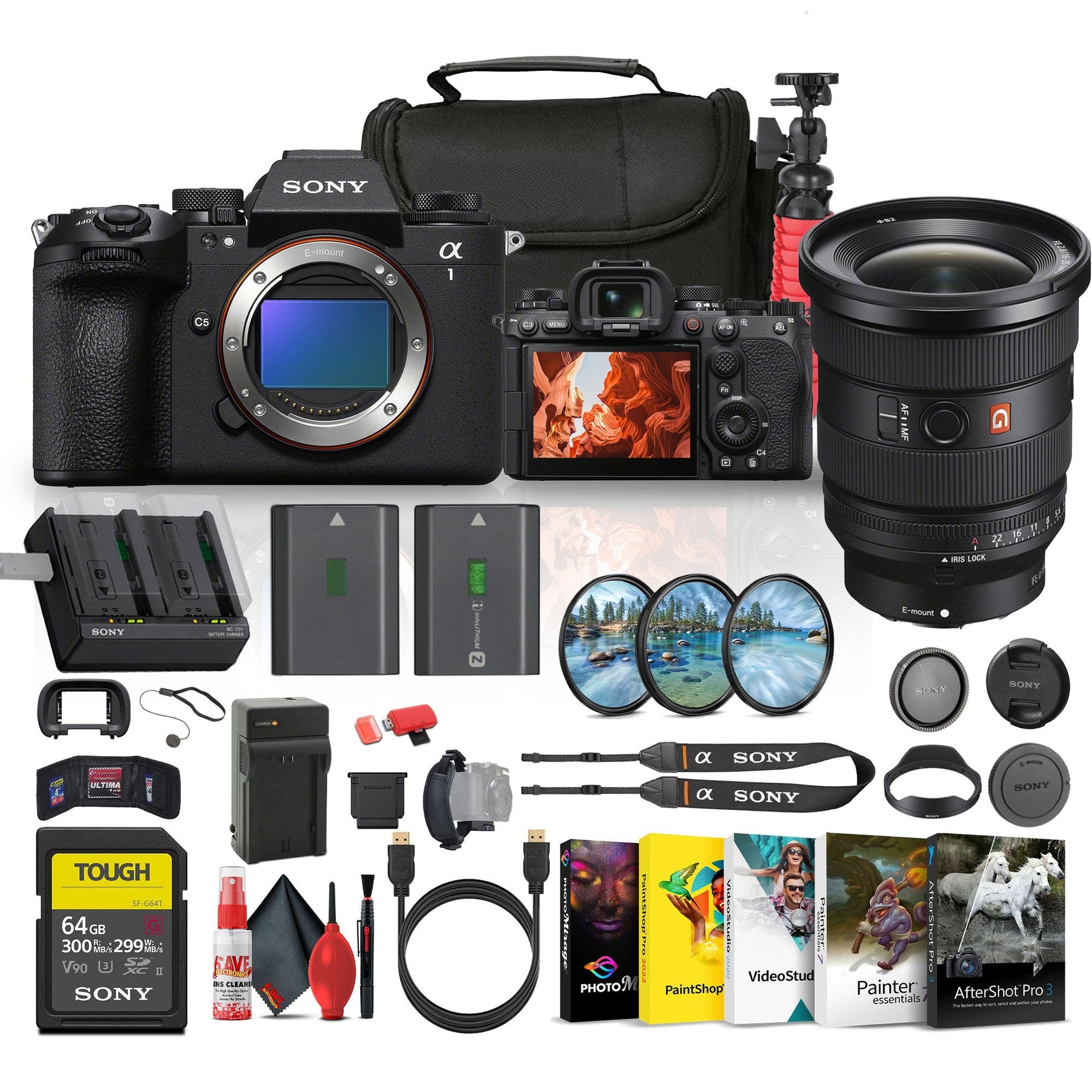 Sony Alpha a1 II Full-Frame Interchangeable Lens Mirrorless Camera + Sony Lens Bundle