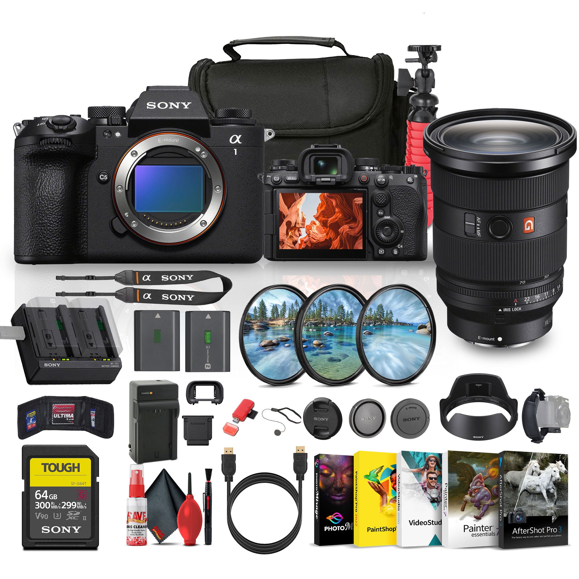 Sony Alpha a1 II Full-Frame Interchangeable Lens Mirrorless Camera + Sony Lens Bundle