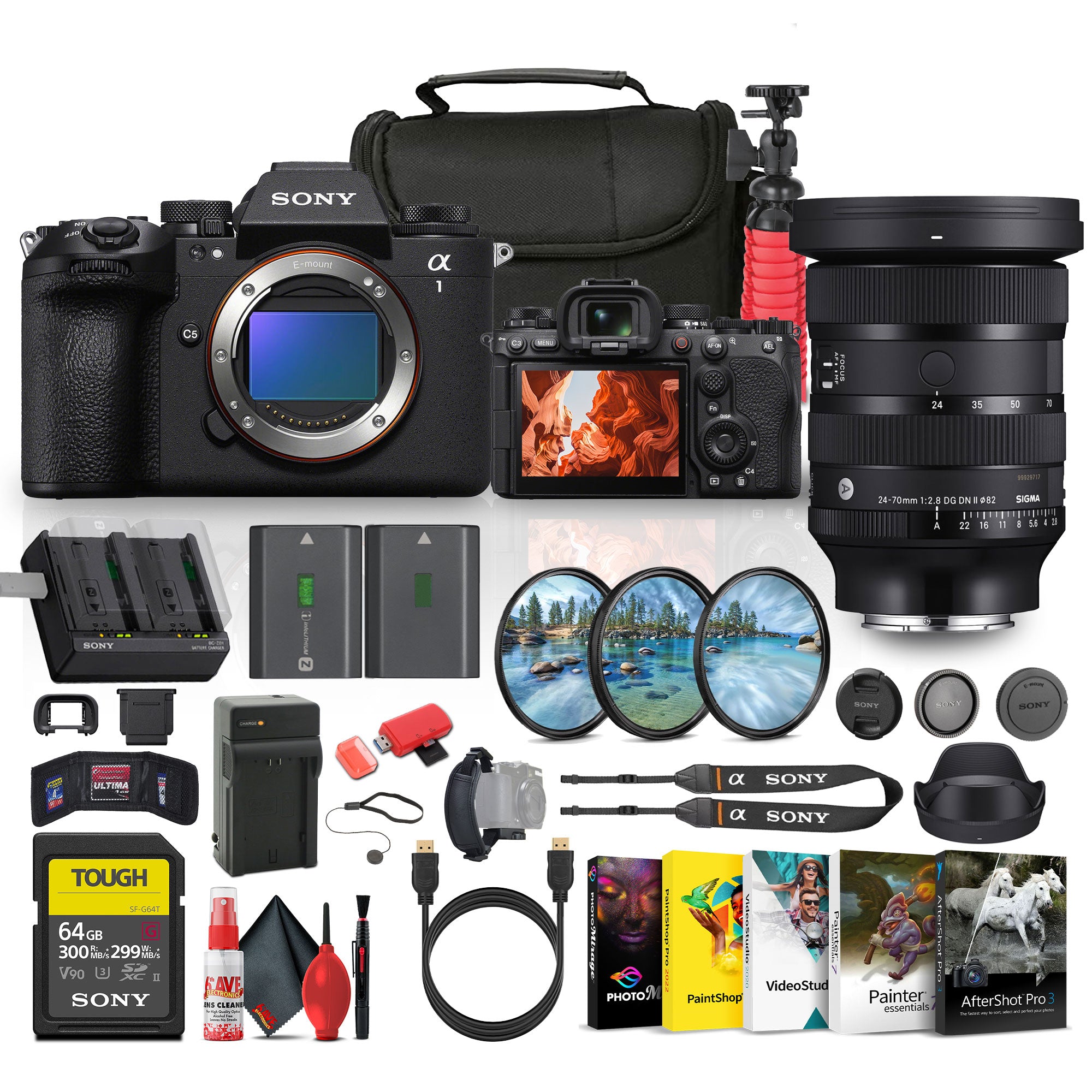 Sony Alpha a1 II Full-Frame Interchangeable Lens Mirrorless Camera + Sigma Lens Bundle
