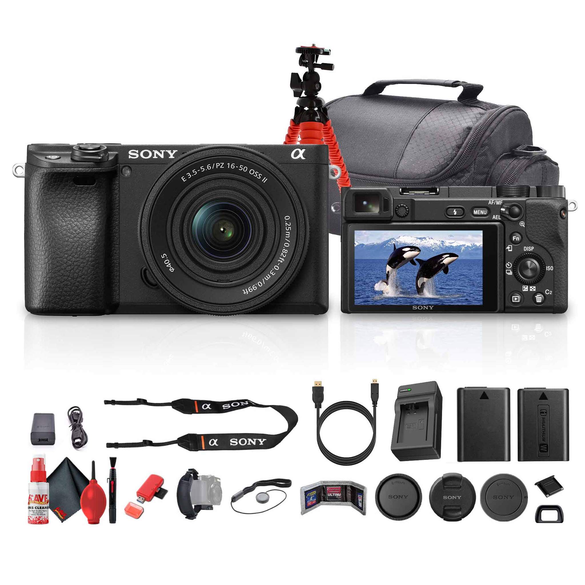 Sony a6400 Mirrorless Camera with 16-50mm f/3.5-5.6 II Lens Black - Bundle Sony