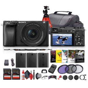 Sony a6400 Mirrorless Camera with 16-50mm f/3.5-5.6 II Lens Black - Bundle Sony