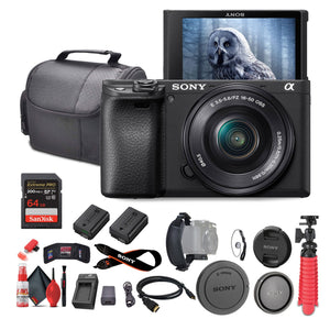 Sony a6400 Mirrorless Camera with 16-50mm Lens with Real-Time Eye Auto Focus - Bundle Sony