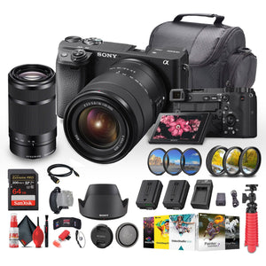 Sony a6400 Mirrorless Camera with 18-135mm Lens with Real-Time Eye Auto Focus - Bundle Sony