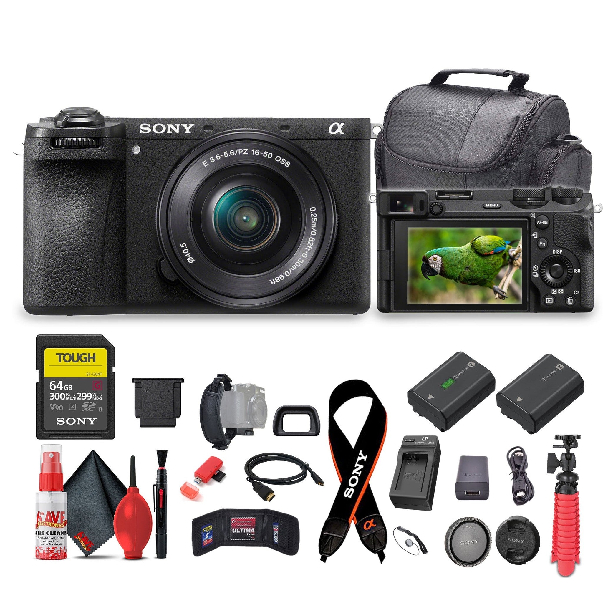 Sony a6700 Mirrorless Vlogger Camera With 16-50mm Lens + 64GB Card + More - Bundle Sony