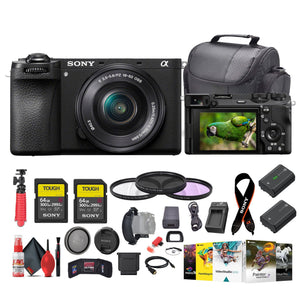 Sony a6700 Mirrorless Vlogger Camera With 16-50mm Lens + 2 x 64GB Cards + More - Bundle Sony