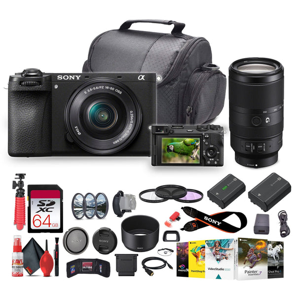 Sony a6700 Mirrorless Vlogger Camera With 16-50mm Lens + Sony E 70-350 + More - Bundle