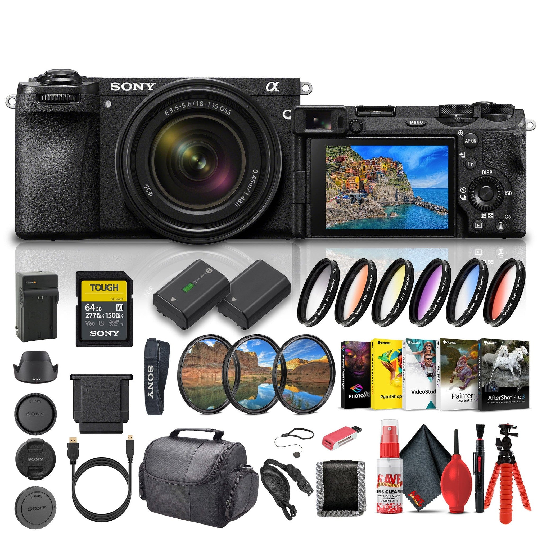 Sony Alpha a6700 Mirrorless Camera, 26 MP Sensor, 4K Video, and Vlog Bundle - Reconditioned Sony