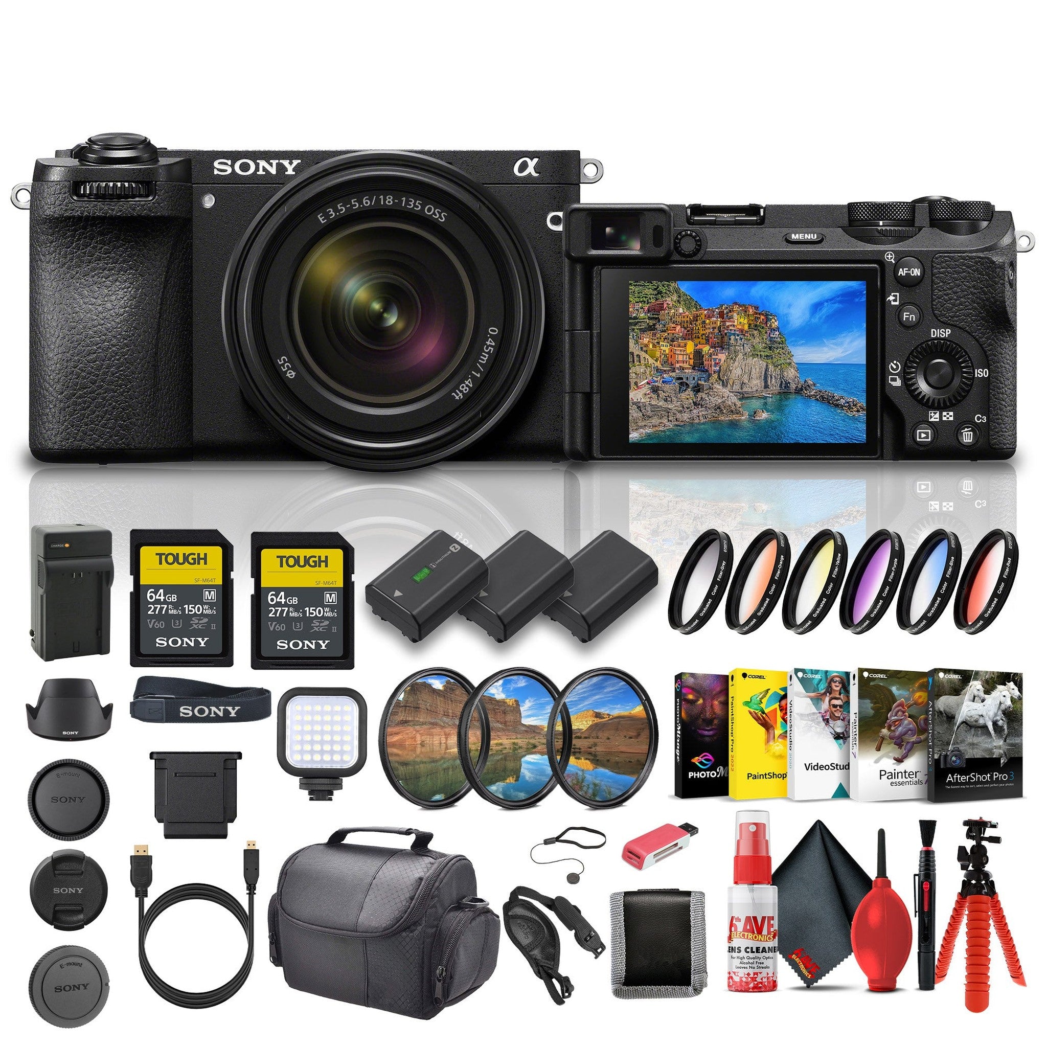 Sony Alpha a6700 Mirrorless Camera, 26 MP Sensor, 4K Video, and Vlog Bundle - Reconditioned Sony