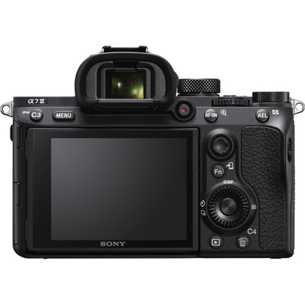 Sony Alpha a7 III Mirrorless Digital Camera (Body Only) Bundle - With Bag, Tripod, Extra Battery, 64GB Memory Card