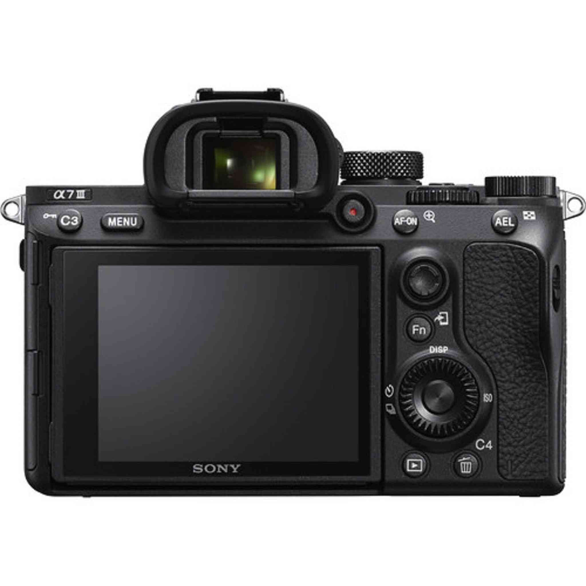 Sony Alpha a7 III Mirrorless Digital Camera Body Only Bundle - With Bag, Tripod, Extra Battery, 64GB Memory Card