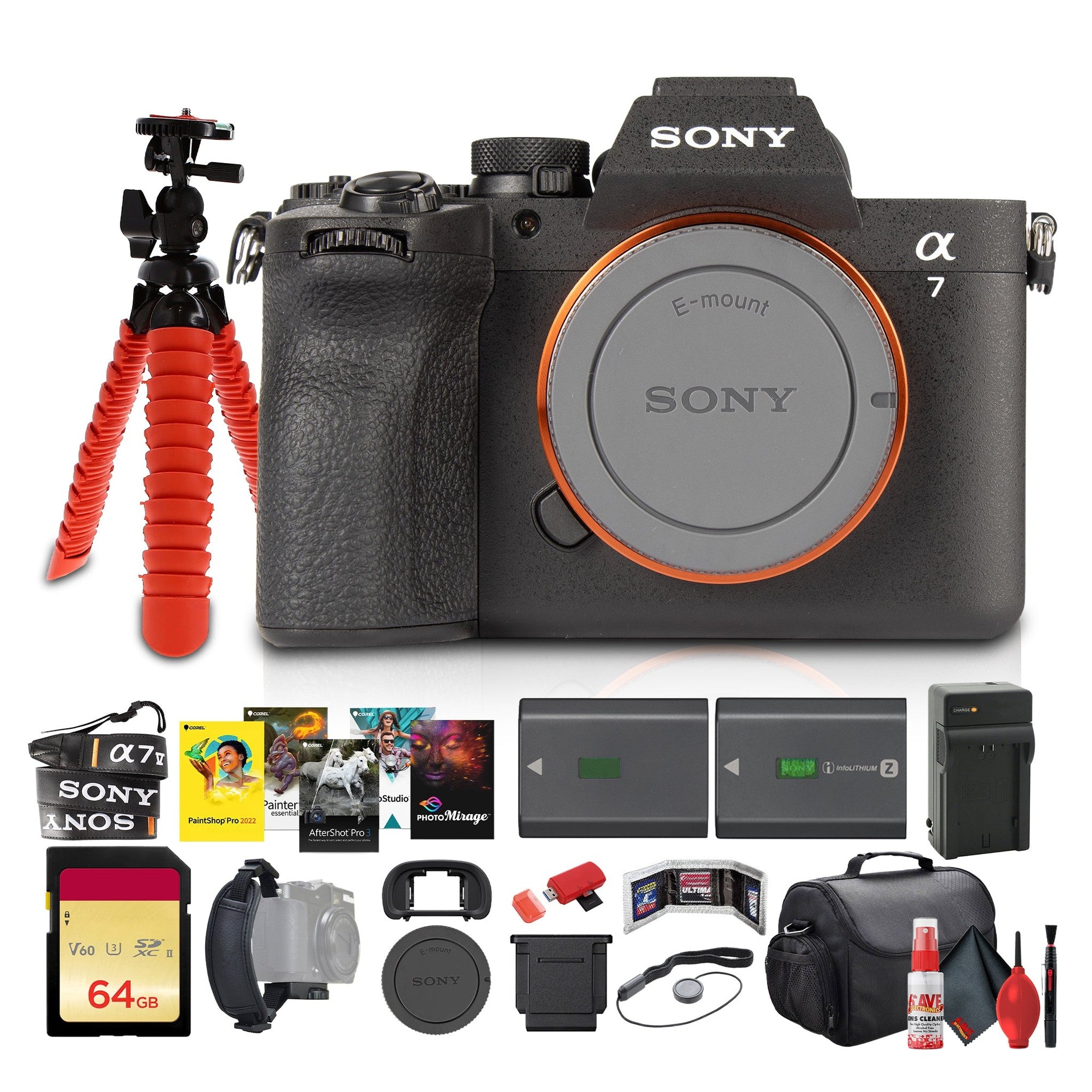 Sony A7 V Mirrorless Camera Full Frame Hybrid System Body Starter Bundle