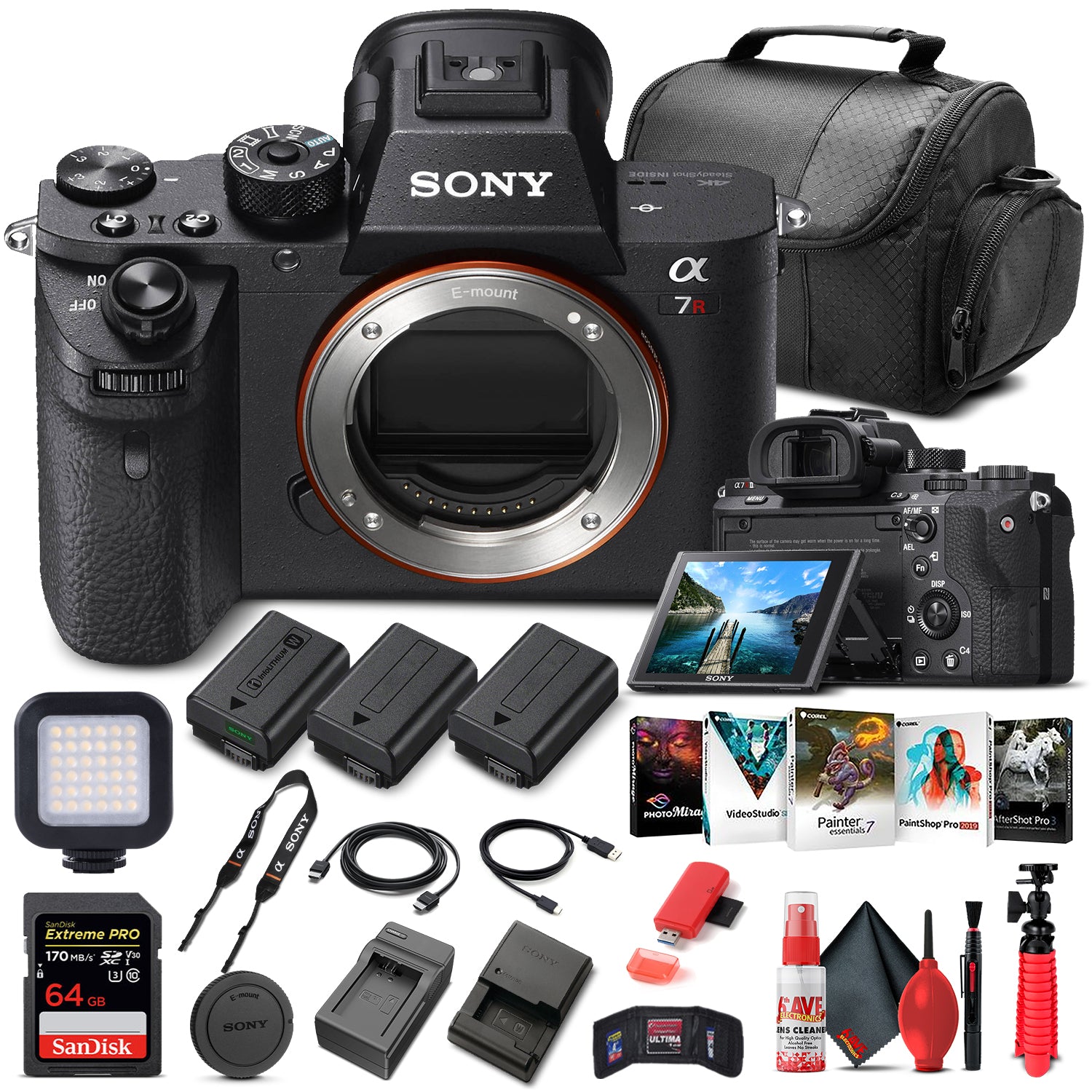 Sony Alpha a7R II Mirrorless Camera Body Only ILCE7RM2/B - Advanced Bundle