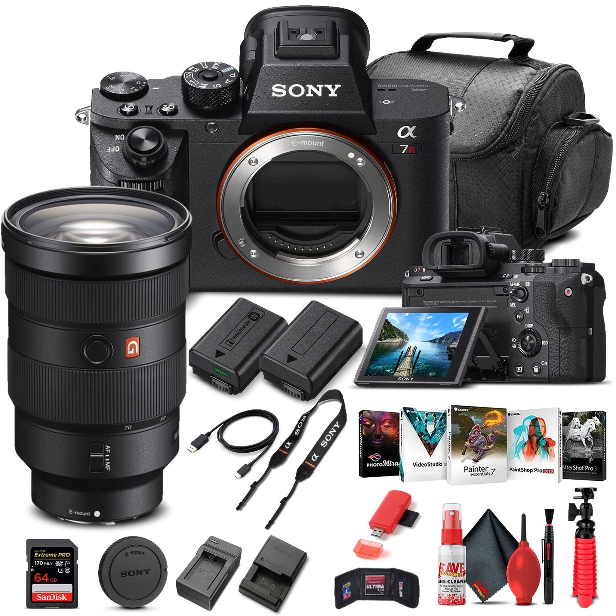 Sony Alpha a7R II Mirrorless Camera W/ Sony FE 24-70mm Lens - Basic Bundle Sony