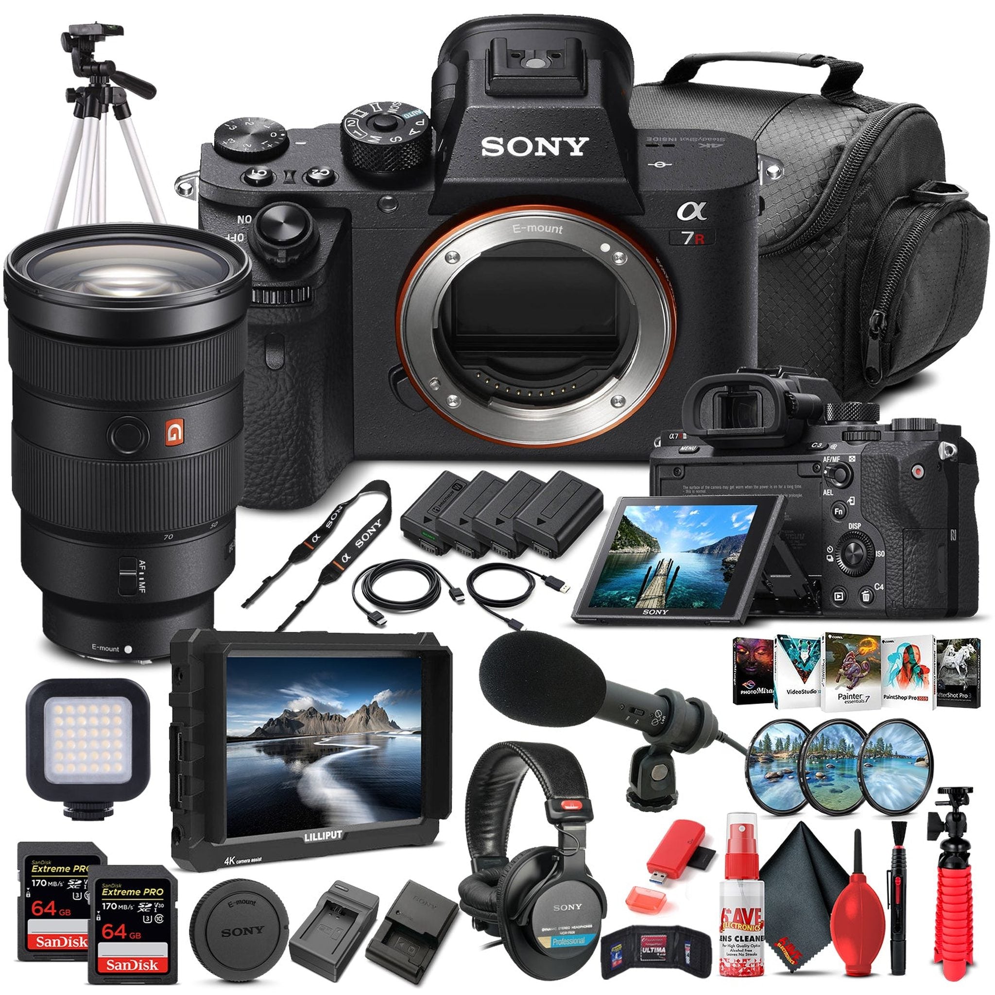 Sony Alpha a7R II Mirrorless Camera W/ Sony FE 24-70mm Lens - Pro Bundle Sony