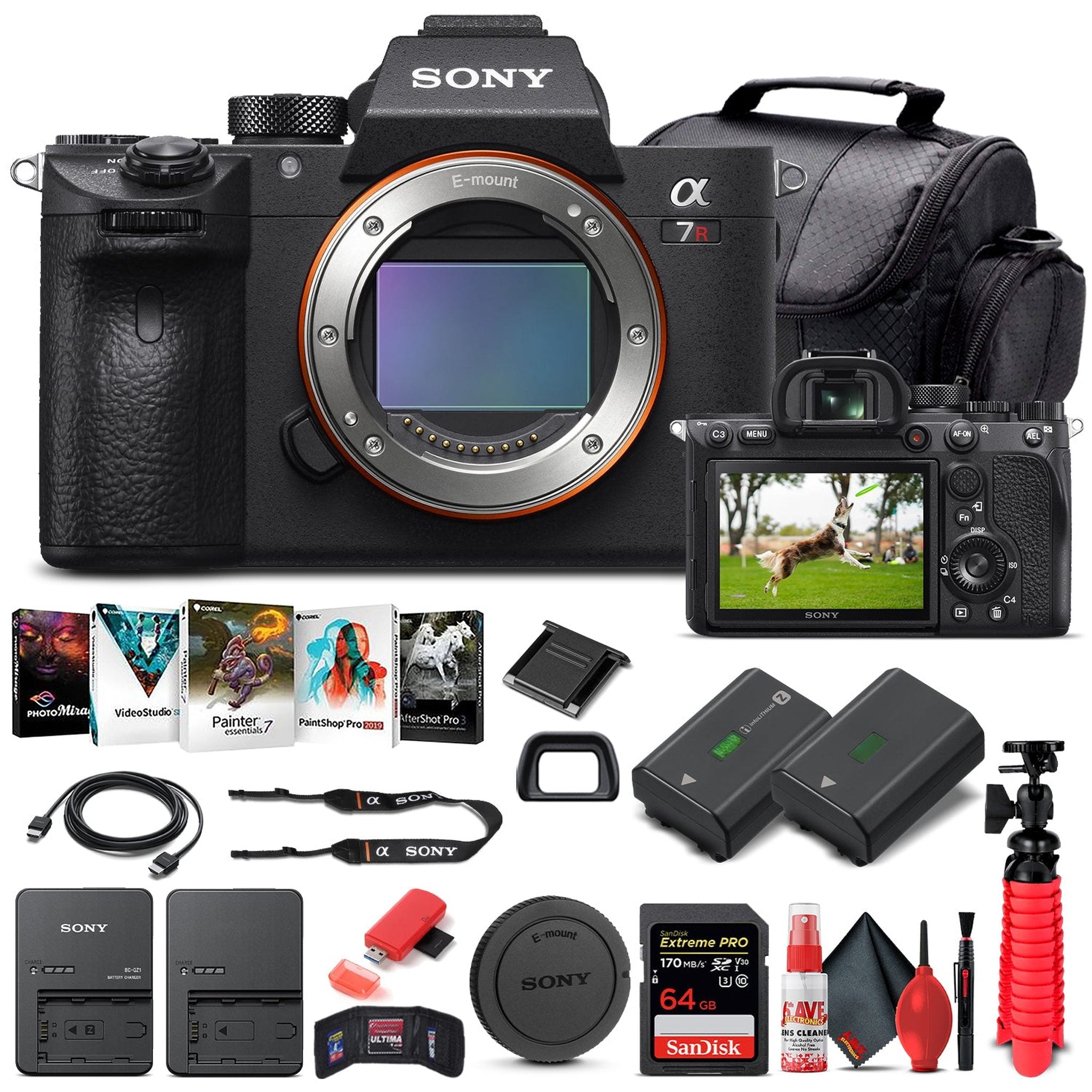 Sony Alpha a7R IV Mirrorless Camera Body Only ILCE7RM4/B - Basic Bundle - Reconditioned Sony