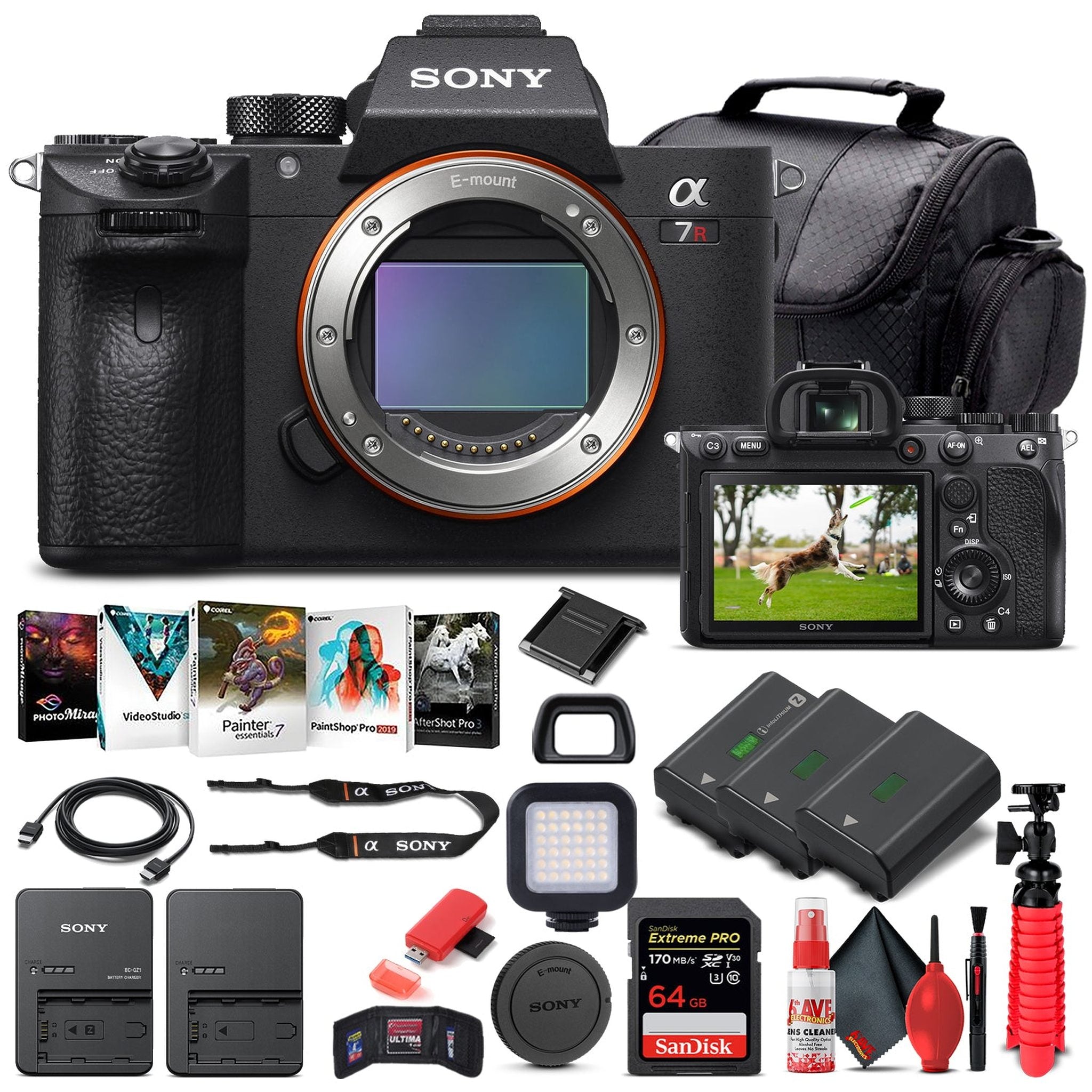 Sony Alpha a7R IV Mirrorless Camera Body Only ILCE7RM4/B - Advanced Bundle - Reconditioned Sony