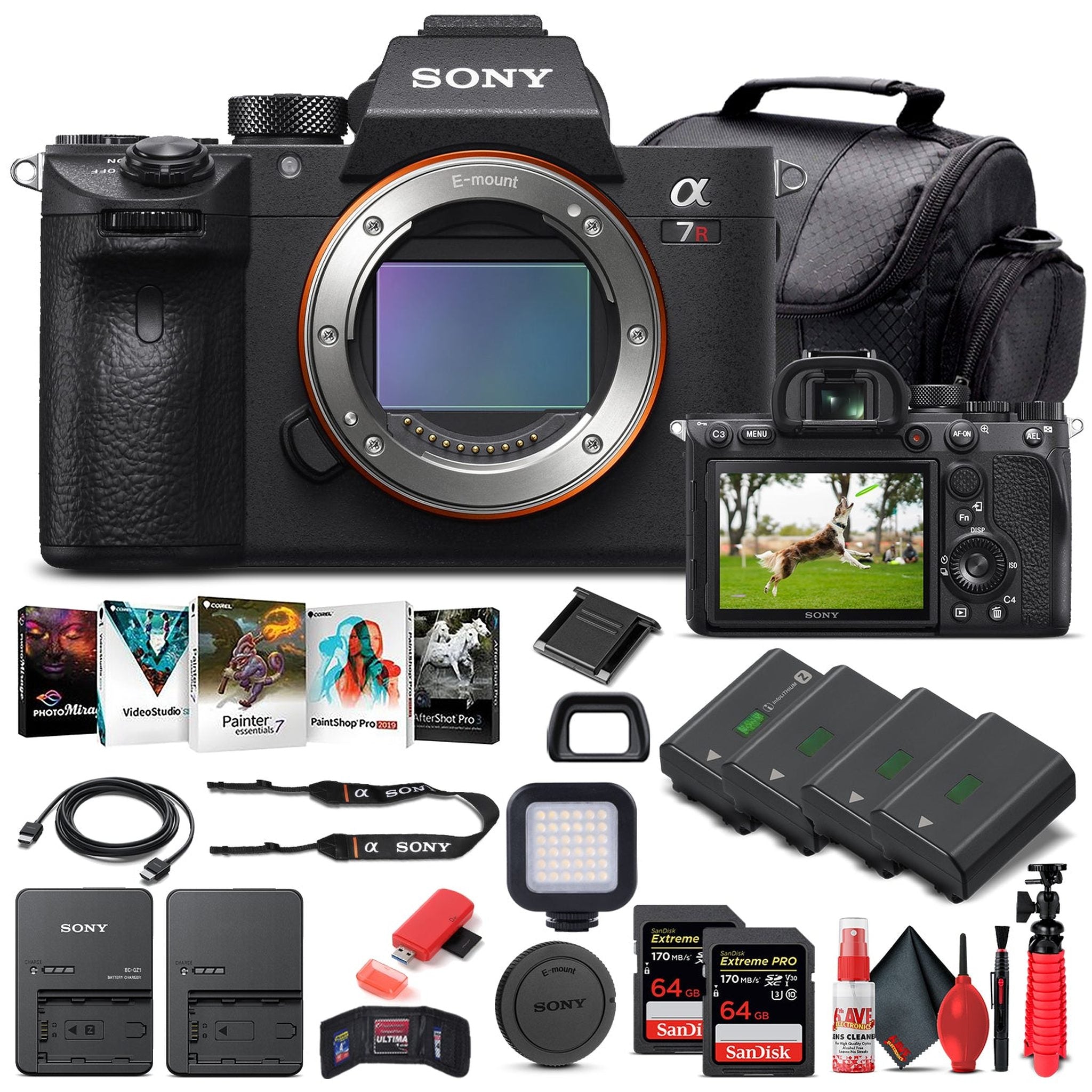 Sony Alpha a7R IV Mirrorless Camera Body Only ILCE7RM4/B - Pro Bundle - Reconditioned Sony
