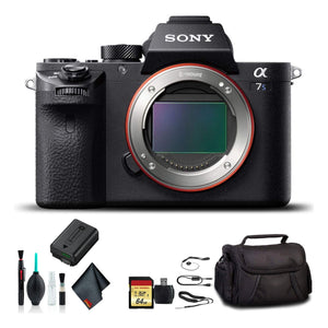 Sony Alpha a7S II Mirrorless Camera ILCE7SM2/B With Soft Bag, 64GB Memory Card, Card Reader , Plus Essential Accessories